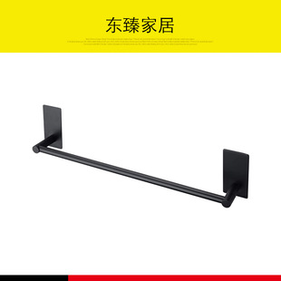 Factory Stainless Steel Towel Rack Bathroom Wall-mounted Nail-free Storage Bathroom Rack Single Rod Punch-free Towel Bar