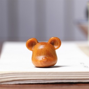 Фабрика прямых продаж Медвежья голова Аксессуары Ожерелье Аксессуары DIY сандаловое дерево брелок
