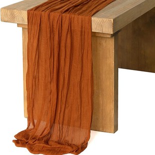 Cross-border Hot Bali Yarn Ruffle Table Runner Wedding Party Decoration Twist Ruffled Tablecloth Bohemian Style Table Runner