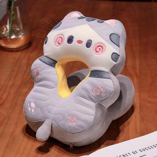 cuddle cat deformed latex nap pillow video