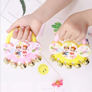 Cartoon Baby Hand Rattle Bell Toy Rattle Bell Metal Bell Crisp Bell Sound Five-finger Hand Rattle Bell