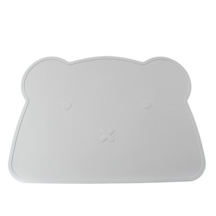 Factory Hot-selling High Temperature Washable Bear Silicone Insulated Placemat Children's Dining Tableware Set