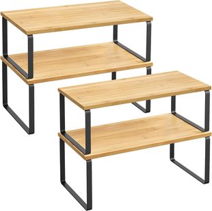 Wooden Storage Rack Desktop Storage Rack Stackable Storage Rack for Kitchen