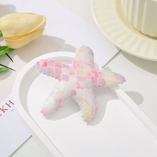 Ocean Hairpin Women's Scallion Powder Hair Accessories Cute Hairpin Fish Scale Starfish Duckbill Clip Sweet All-match Clip Cross-border Accessories