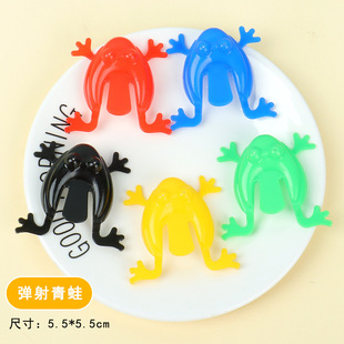 Solid-color bounce frog leaping frog children's classic nostalgic toys parent-child interactive educational decompression desktop toys