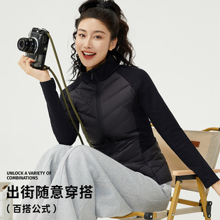 2024 New Yoga Running Warm Outdoor Women's Slim-fit Slimming Autumn and Winter White Goose Down Jacket Sports Jacket