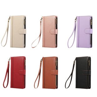 Suitable for red rice NOTE14 slung multi-card zipper embossed Turbo4 5G/K80 card mobile phone leather case