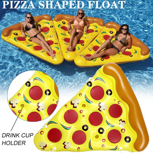 New ins Pizza Floating Row Inflatable PVC Adult Water Recliner Large Thickened Entertainment Floating Bed Mount Photo