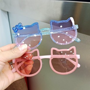 Korean style fashionable children's cartoon sunglasses girls' UV-proof cute baby glasses fashionable children's sun-proof sunglasses