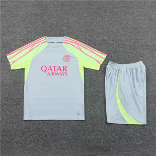 Wholesale Brazil Argentina Arsenal Paris Real Madrid Chelsea Barcelona Summer Short Sleeve Football Training Suit suit