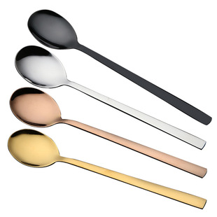 Stainless Steel Spoon Thickeneded 304 Spoon Long Handle Creative Cute Korean Spoon Christmas Gift Tableware Durable