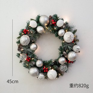 Amazon cross-border Christmas decoration encryption wreath shop creative scene atmosphere decoration handmade diy layout