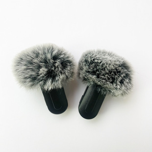 Cross-border bee microphone collar clip microphone windproof Mao Mao Mao set outdoor photography interview live microphone cotton wool set