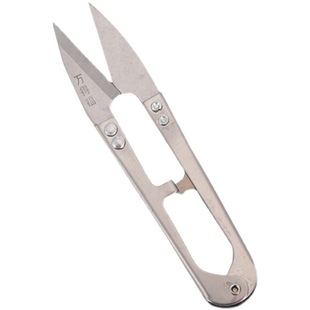 Stainless Steel Small Scissors Thread Household U-shaped Spring Cross-stitch Clothing Cutting Sewing Yarn Scissors
