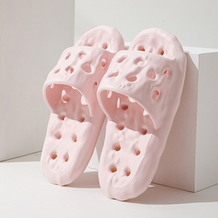 Slippers Men's Summer Indoor Bathroom Bathing Leakage Hollow Hole Soft Home Toilet Hotel Cool Shoes Women