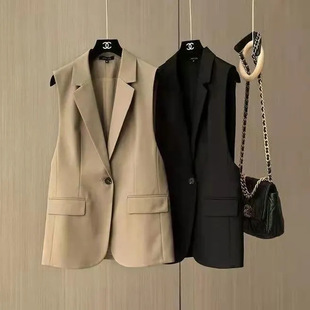 Fashion simple temperament capable stylish 2023 new trend Korean style all-match suit vest women's outerwear fashion
