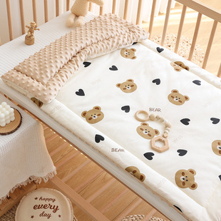 Newborn baby bed mattress kindergarten baby bedding children's bed mattress pure cotton washable nap mat