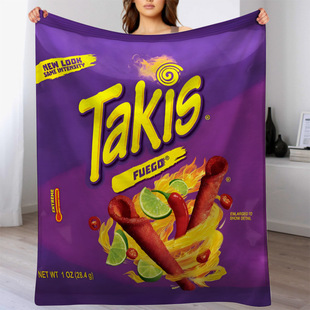 Cross-Border Foreign Trade Super Soft Cartoon Snack Creative Flannel Cover Blanket Thickened Nap Blanket Digital Printing Blanket