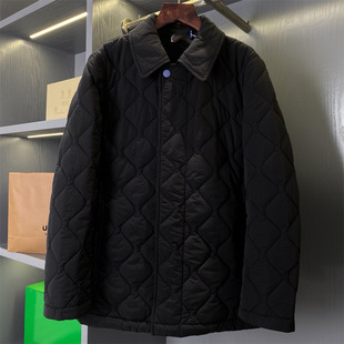 Xin Zhilei with 2025 Autumn and Winter Long Cotton-padded Clothes Cotton-padded jacket Lapel Coat Olive Green Plaid Cotton Men