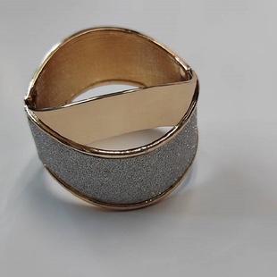New foreign trade jewelry alloy punk European and American fashion fashion simple personality spring open leather frosted bracelet