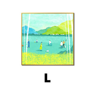 Dopamine Ins Style Bedroom Decorative Painting Children's Room Living Room Combination Hanging Painting Small Fresh Healing Restaurant Mural