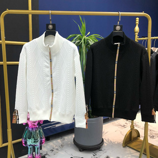 Autumn and Winter New Cardigan Trendy Men's and Women's Same Knitted Jacket Versatile Collar Jacket Fashionable Color Matching Casual Sweater