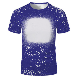 2023 new 3D thermal transfer digital printing trend ink dot blank pattern custom round neck T-shirt men and women short sleeve