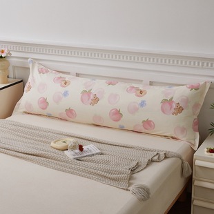 Skin-friendly Pure Cotton Double Pillowcase Pure Cotton Sweat-absorbent Fresh Print Long Pillowcase 150 Wide-brimmed Pillowcase Pure Cotton