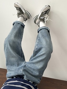 Hai Ma's Boys Jeans Children's Pants Spring 2025 New Loose Straight Trousers Large Children's Casual Pants