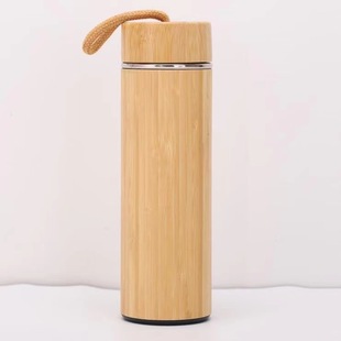 Cross-Border Bamboo Shell Thermos Cup Car Cup Foreign Trade Portable Thermos Cup Bamboo Water Cup