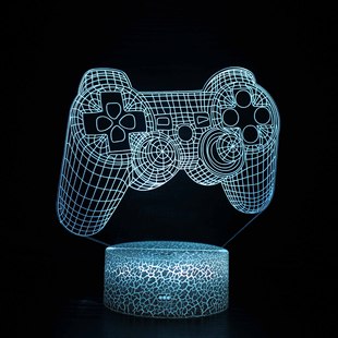 Amazon светодиодный ночник among US геймпад серии Атмосфера Свет сенсорный красочный 3D Маленькая настольная лампа