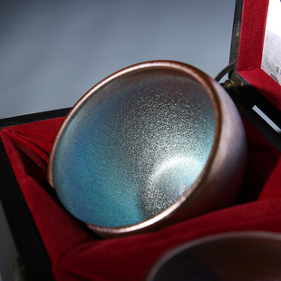 Jianyang железная шина Jianzhan Teacup Master Cup Одиночная чашка Подарочная коробка пара чашек чайная чашка подарок Tianmu лампа капля масла костюм