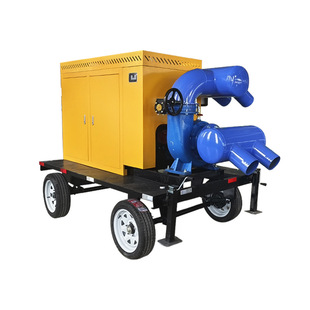 Mobile pump truck with large flow municipal government self-priming sewage pump emergency flood control sewage pump mobile pump truck