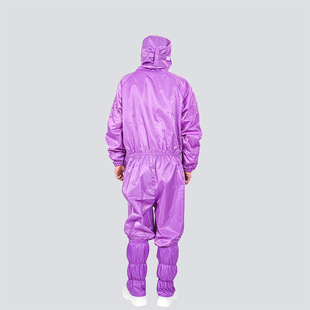 BOE 0.25-grid Grade 10 Clean Dust-free Clothing Anti-static Clothing Purple Anti-static Cable-stayed Protective Work Clothes