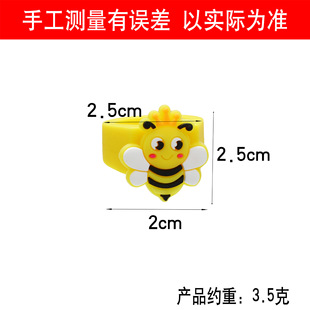 Cross-border Europe and the United States small bee ring PVC children's ring silicone ring children's cartoon gift