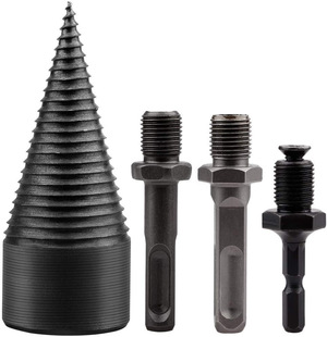 Wood splitting drill electric hammer percussion drill split Cone household electric drill wood splitting machine screw bit