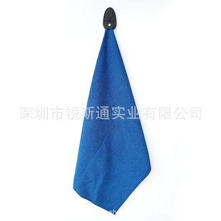 Golf Magnetic Towel Microfiber Outdoor Sports Towel Magnetic Wipe Ball Wipe Sweat-Absorbing Quick-Drying Towel
