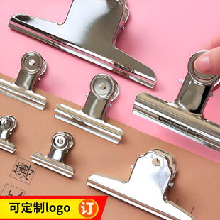 Stainless Steel Clip Round Ticket Clip Large Mountain Clip Office Iron Clip Butterfly Clip Dovetail Clip Strong Ticket Clip