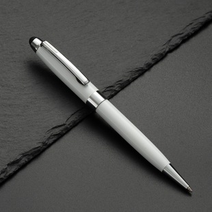 Rotating Metal Touch Screen Ballpoint Pen Advertising Gift Pen Black Silicone Capacitor Medium Oil Ballpoint Pen Printing Logo