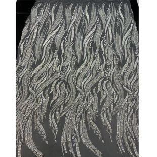 (Can be dyed) new color changing bead tube embroidery fabric branch shape wedding dress suspender skirt embroidery lace