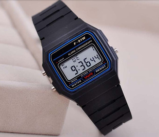 Manufacturers supply F-91w sports electronic watch multifunctional luminous alarm clock children's electronic watch