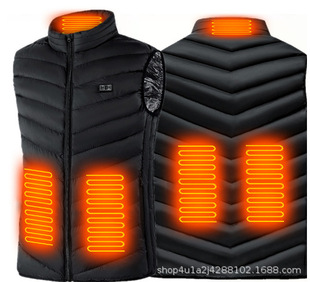 New vest intelligent double control zone 5 heating suit constant temperature heating vest men's and women's same cotton-padded casual vest
