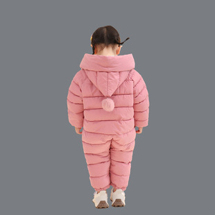 Baby's Cotton-padded Jumpsuit Autumn and Winter Baby's Thin Cotton Clothes Cute Children's Warm Coat Winter Climbing Clothes