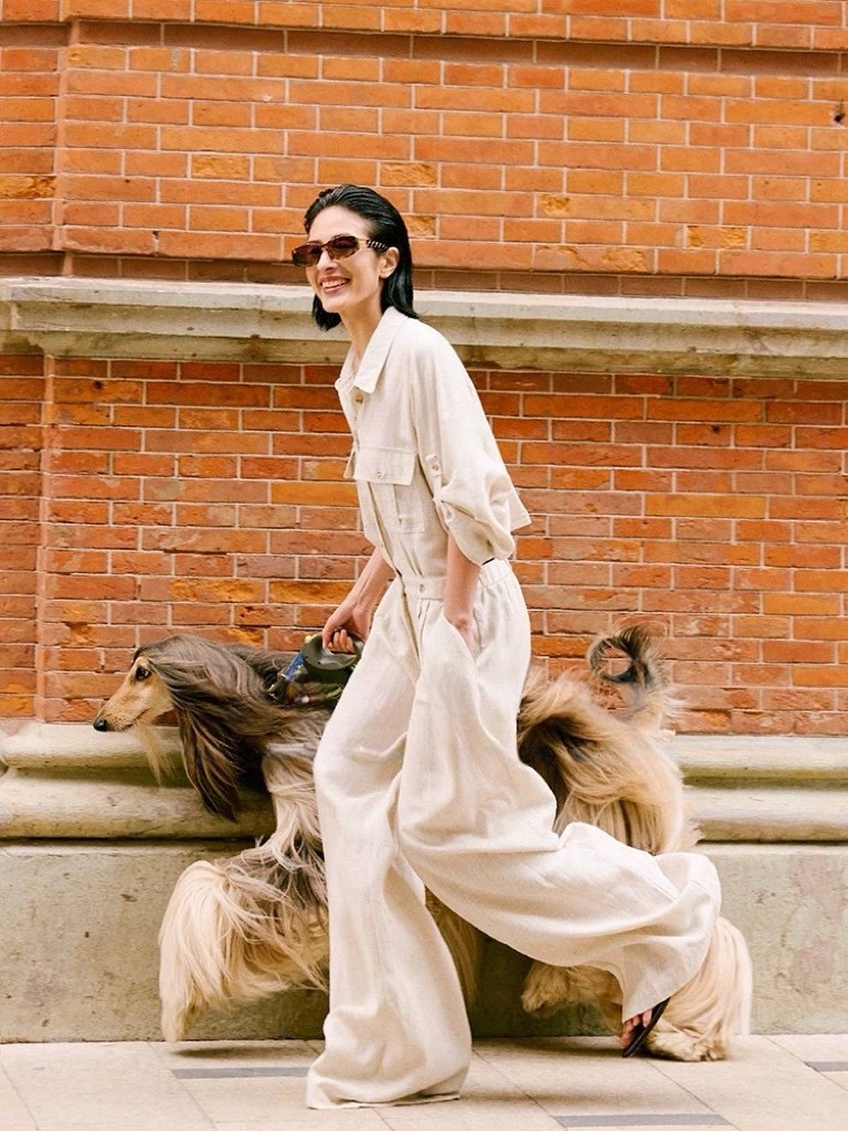 26 Spring and Summer New Fashion Simple Workwear Waist-Cinching Linen Elegant Casual Jumpsuit 146