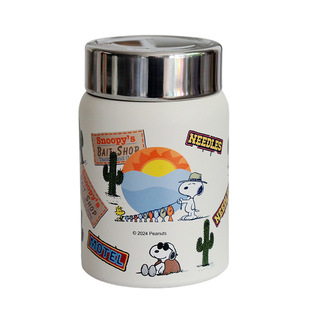 genuine goods Snoopy Vacuum Thermos Cup Ceramic Liner Stainless Steel Women's Water Cup Men's Big Mouth Office Car Cup