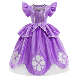 Halloween Children's Sophia Princess Dress Sophia Foreign Trade Dress Sophia Performance Dress with Cuff