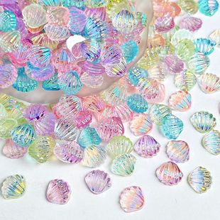 Aurora Scallop Shell DIY Accessories Hairpin Nail Accessories Phone Shell Headwear Resin Accessories Wholesale
