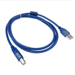 USB 2.0 High-speed Printing Cable 5M All-copper USB Printer Cable Transparent Blue High-speed with Shielding Wholesale