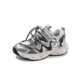 Torre Shoes 2025 Spring New Children's Breathable Wear-resistant Lightweight Outdoor Casual Shoes with Velcro Closure Korean Fashion