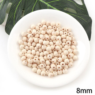 Wood log color round wood beads with holes round ball wooden beads DIY jewelry accessories hand string necklace accessories